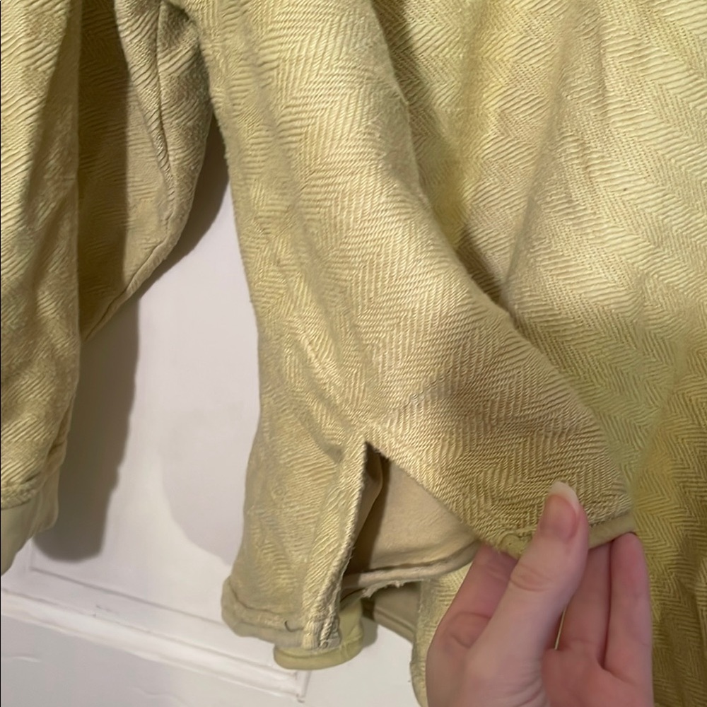 American Eagle Outfitters yellow/green Long Sleeve Button Down Shirt - Picture 5 of 8